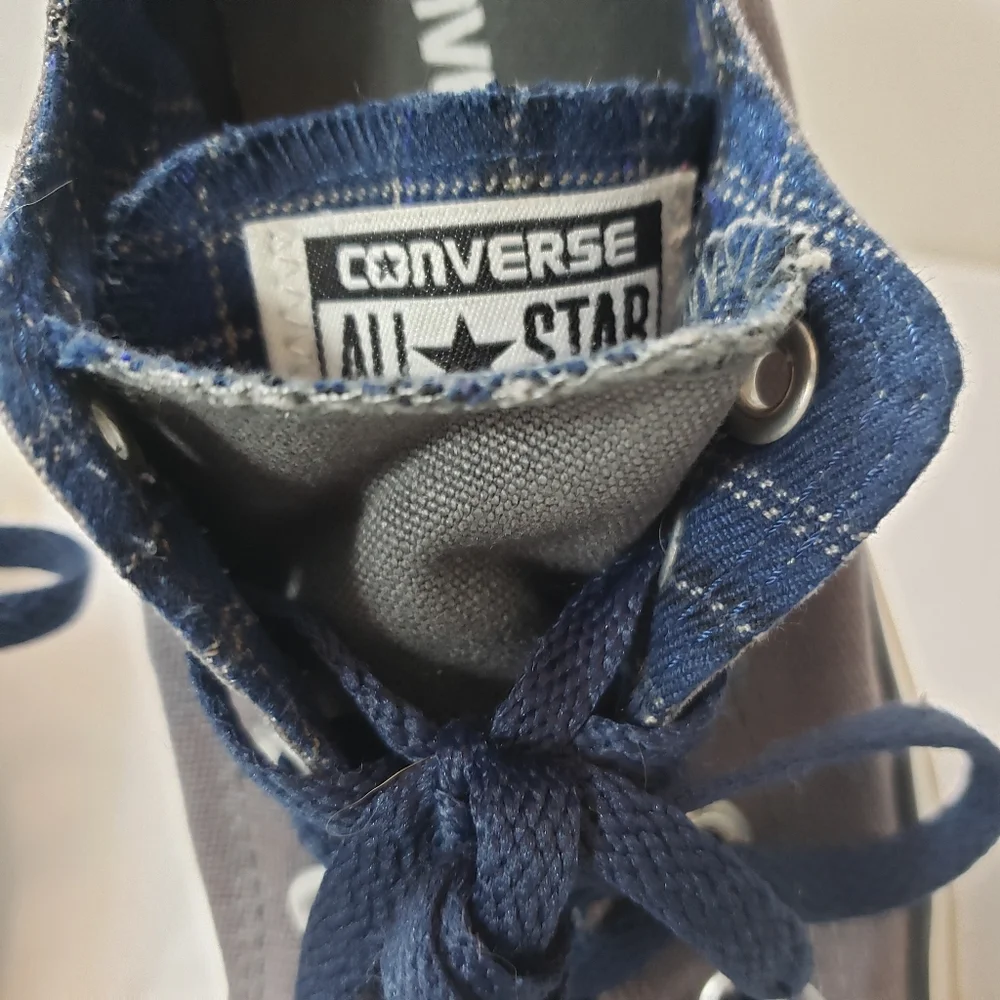 Converse All Stars Double Tongue Womens 550194F Gray size 7 - Picture 3 of 10